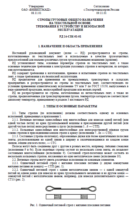 Стропы текстильные